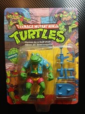 Vintage 1989 TMNT Ninja Turtles Genghis Frog Playmates Sealed Unpunched Minty