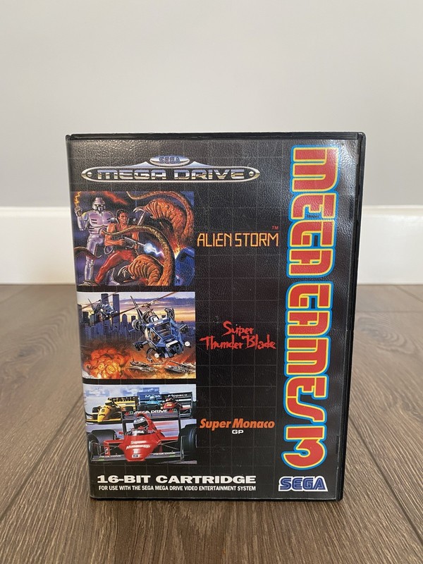 Vintage Mega Games 3 - Sega Mega Drive 3 Game Compilation -PAL - Box & Cartridge