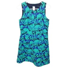 J. Crew Dress Women 2 Green Vineyard Print Sleeveless Jacquard A-Line Mini Dress
