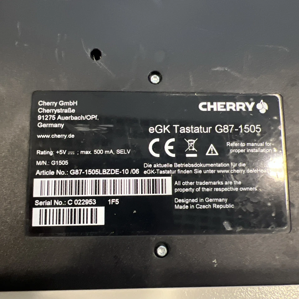 Cherry Tastatur G87-1505 weiß / beige - Bild 2 von 2