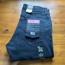 Howitzer Mens Tactical Black Jeans Size 30x34 Liberty Relaxed Taper
