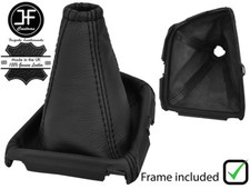 SCHWARZ NAHT LEDER HANDBUCH SCHALTSACK+KUNSTSTOFFRAHME F?R TOYOTA AURIS 12-15