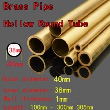 1pcs OD 40mm ID 38mm Brass Pipe Hollow Round Tube 100mm-305mm Length 1mm Thick