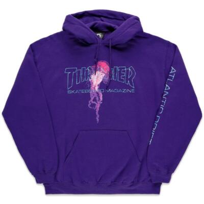 Thrasher x Atlantic Drift Jellyfish Hooded Sweatshirt Purple | eBay