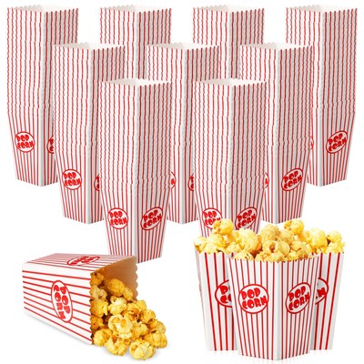 200 Pcs Popcorn Boxes Mini Paper Popcorn Box Cardboard Popcorn Container for ...