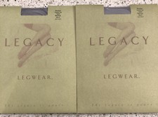 Lot of 2 Legacy QVC Control Top Tights A31857 Steel Gray Plus Size E Made In USA