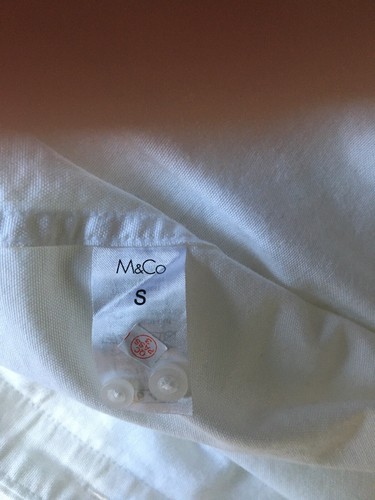 Men’s M & Co white button down Collar size S, New With Tags. - Picture 8 of 11