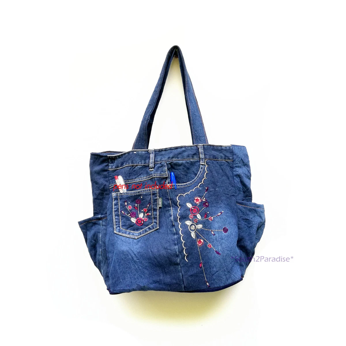 Handmade Recycled Denim Tote Bag 