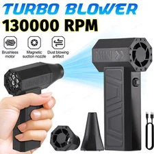 130000RPM Turbo Blower Fan Violent Turbofan Brushless Motor USB Rechargeable