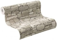 Rasch Tapete Vlies Selection 859119 Bruchstein Grau Beige Creme Braun 3D Optik