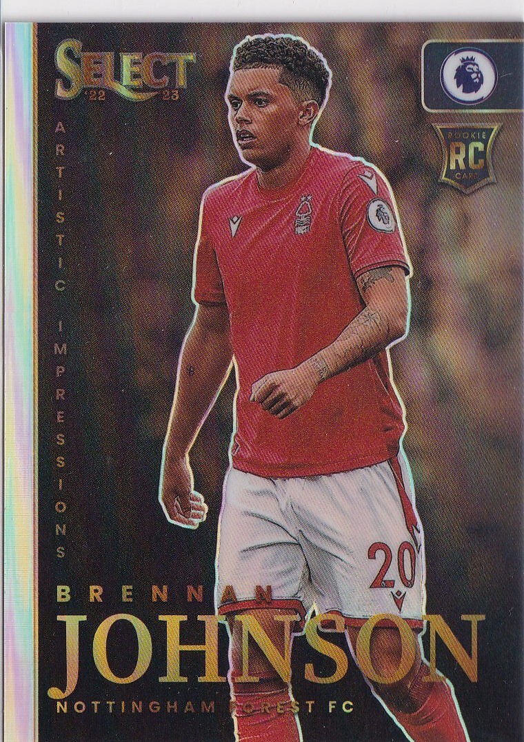 2022-23 PANINI SELECT EPL BRENNAN JOHNSON ARTISTIC IMPRESSIONS SSP CASE HIT RC