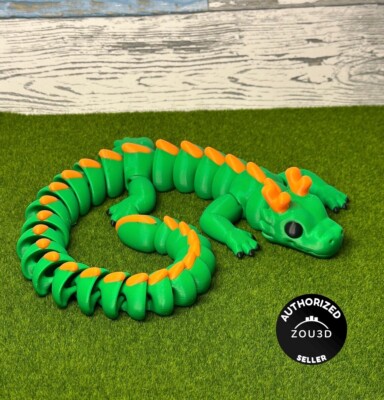3D Printed Articulating Kid Friendly Dragon (Zou3D)