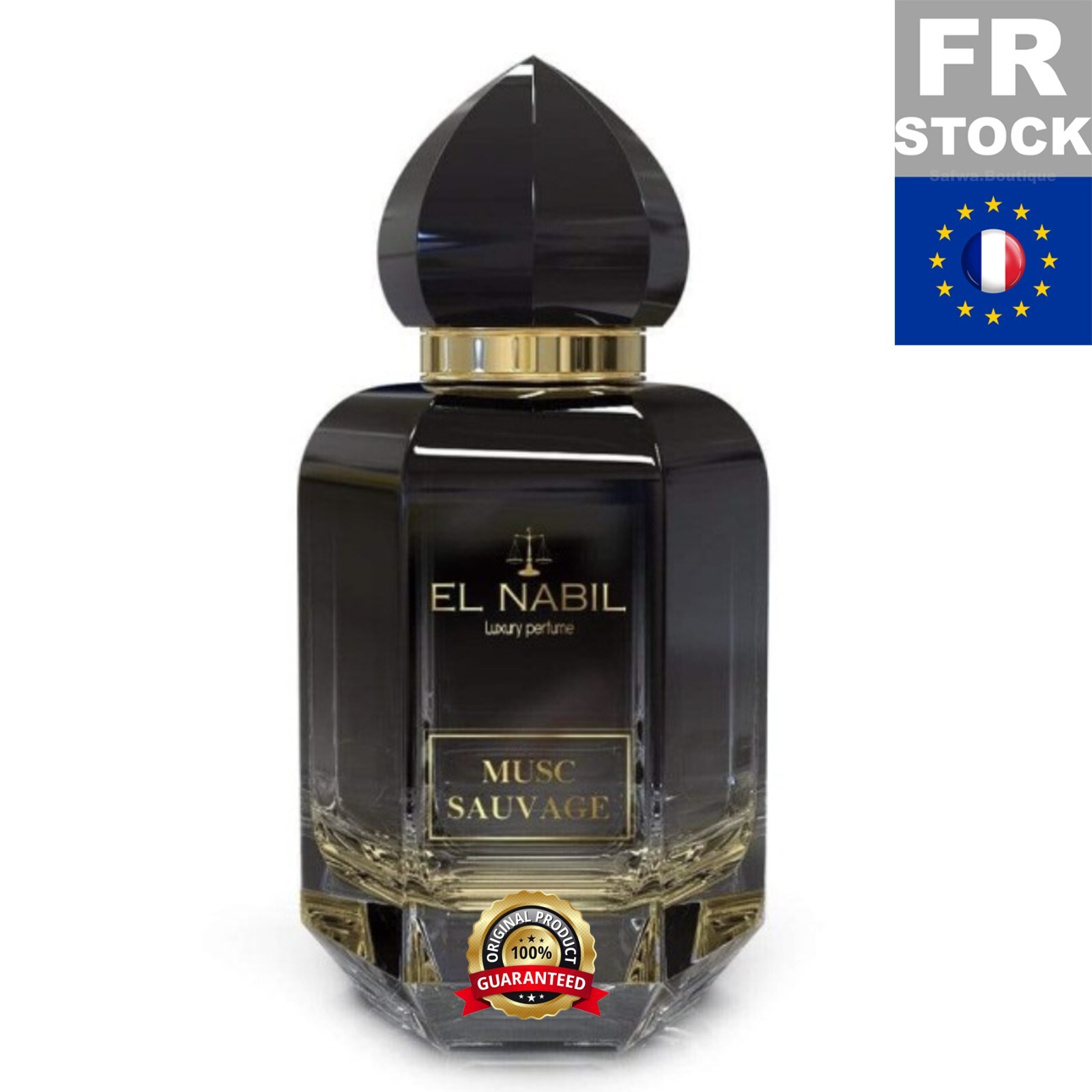 Musc Sauvage 65mL par EL NABIL - Eau de parfum longue tenue anti-odeurs au musc blanc