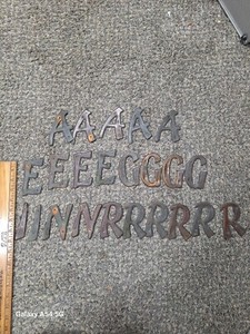 23 Vintage Copper Letters House Home Street Buisness 3-1/2 IN 