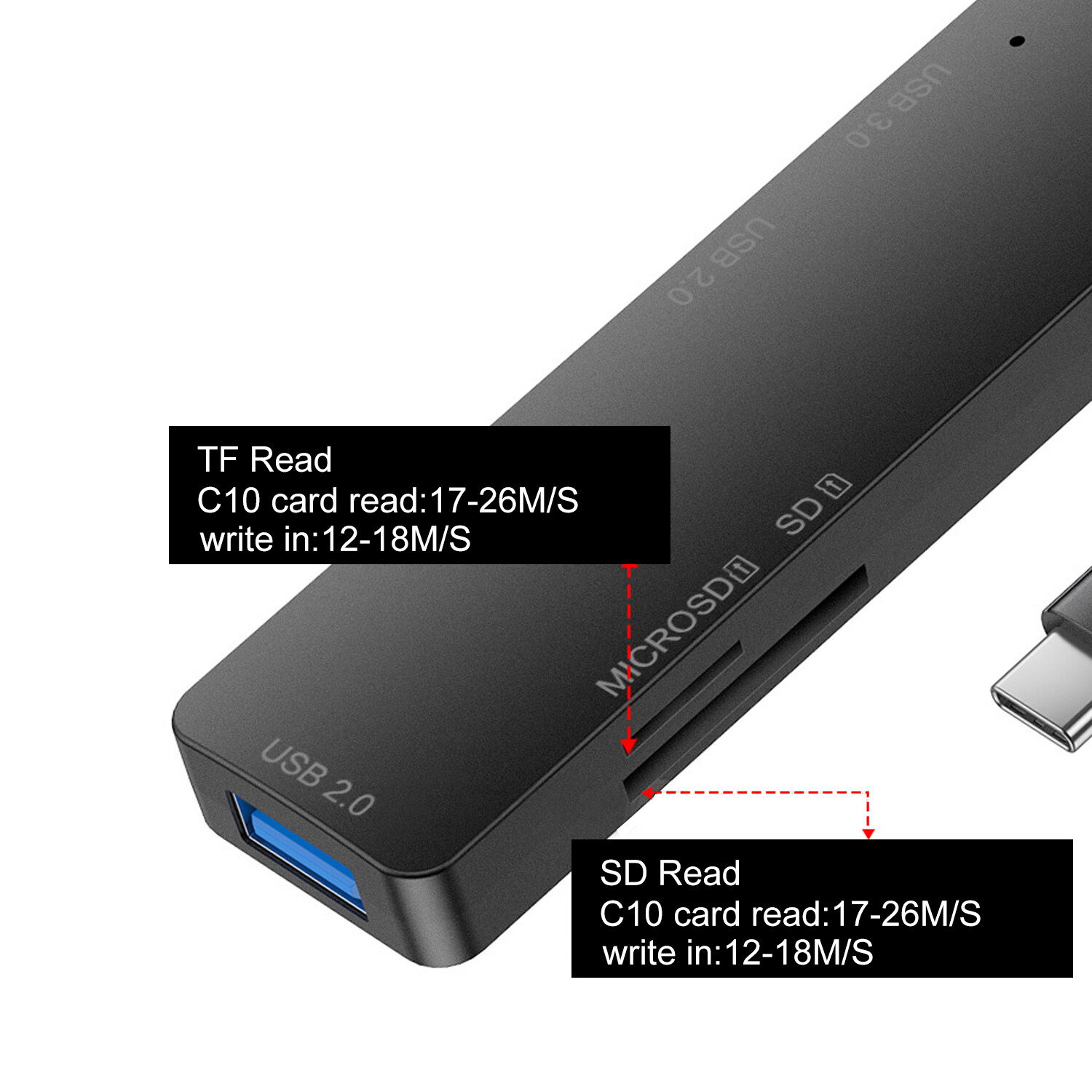 Usb3 0 multi hub 5ports adapter charger tf sd card reader pc macbook