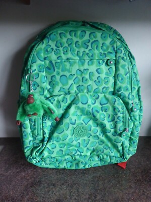 Kipling - HAHNEE - Großer Rucksack - Gepardsterndruck - grün - Neu mit Etikett