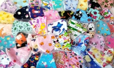 3 x pack HANDMADE FACE COVER ADULT Teen MASK popular cartoon MEGA Mix washable