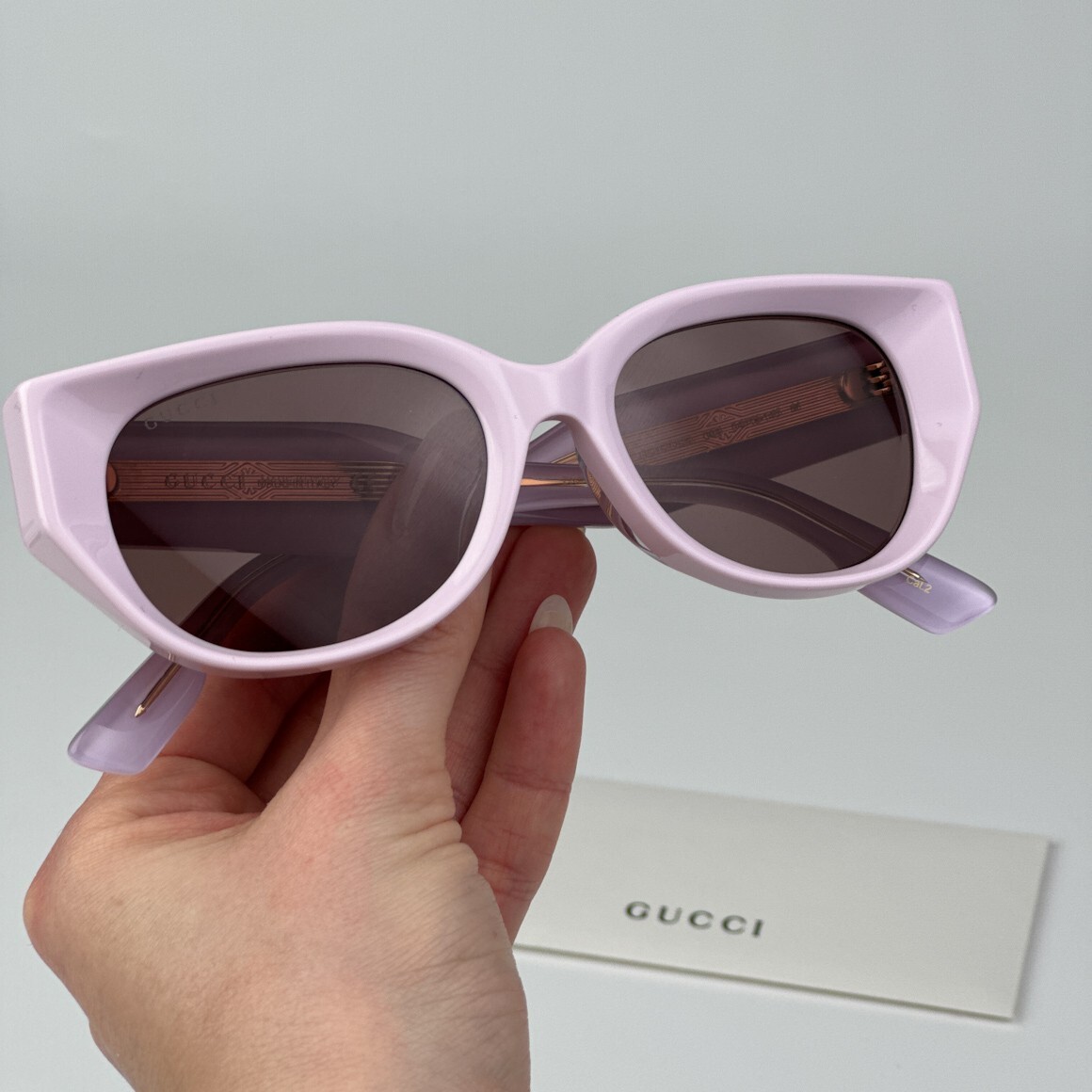Gucci GG1532SA 004 BRAND NEW Sunglasses Pink Brown Unisex Cat Eye Gucci Women AUTHENTIC Sunglasses Pink Brown Cat Eye GG1532SA  main image 3