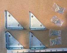 Corner braces - qty. 4 for 1 price - 3" long heavy duty with 24 screws - NEW