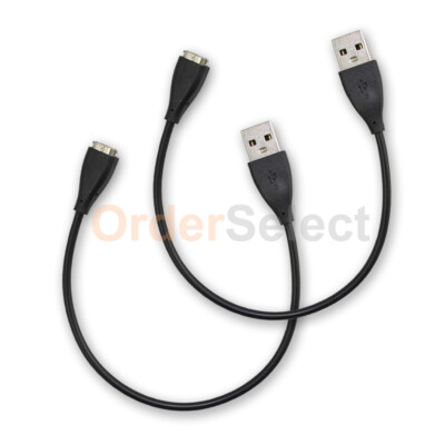 2 USB Charger For FITBIT CHARGE HR Wristband Fitness Activity Tracker Sync Cable