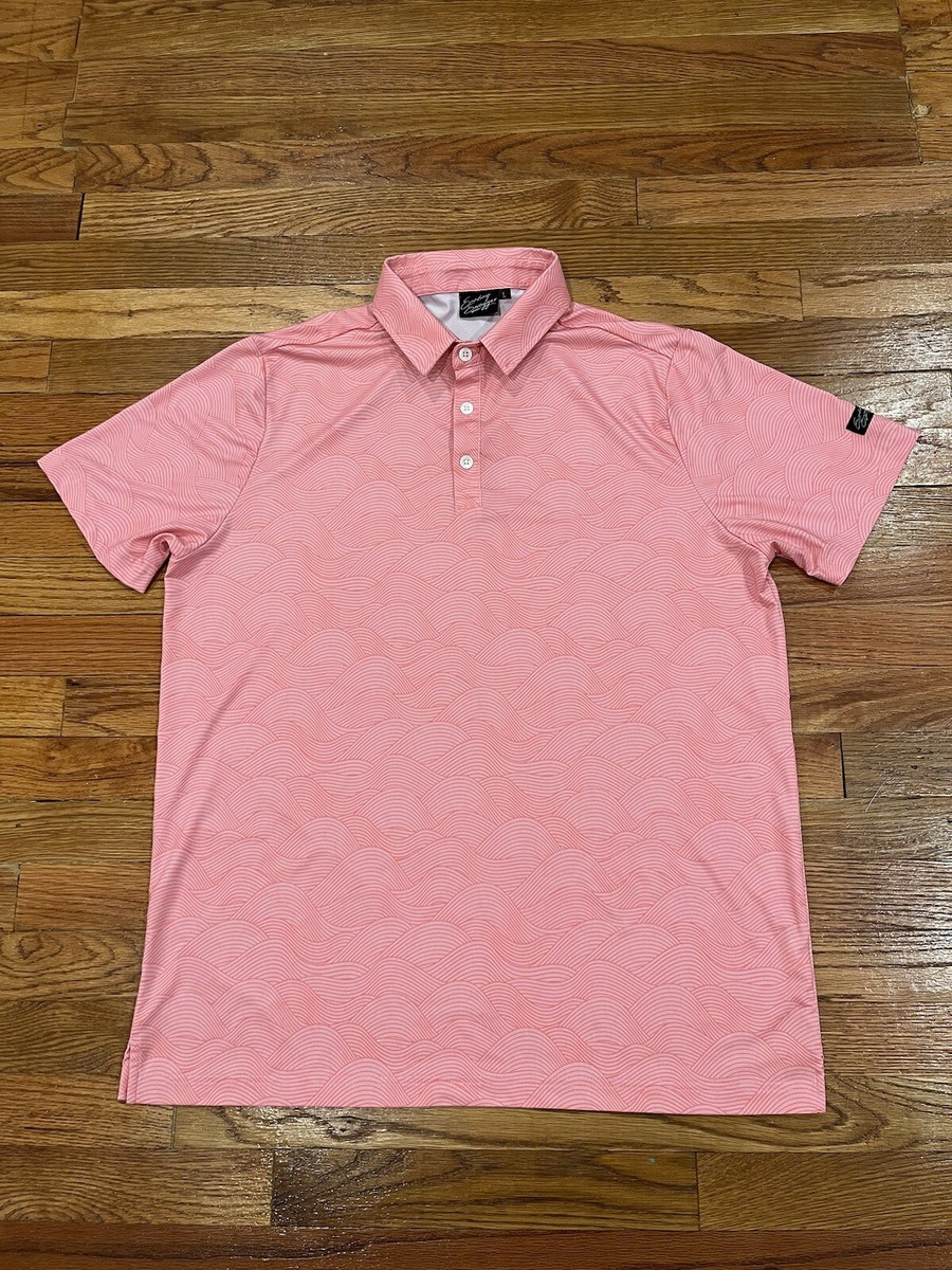 Sunday Swagger Japanese Wave Golf Polo Shirt Men L