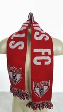 Strikers Soccer Futbol Club Scarf Red White One Size Fit