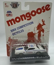 M2 Machines R90 Mongoose BMX 1971 Dodge Charger R/T 440 Pack White-C1
