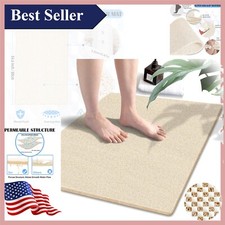 Chemical-Free Exfoliating Bath Mat for Textured Tub - Quick Drying, Loofah Mat