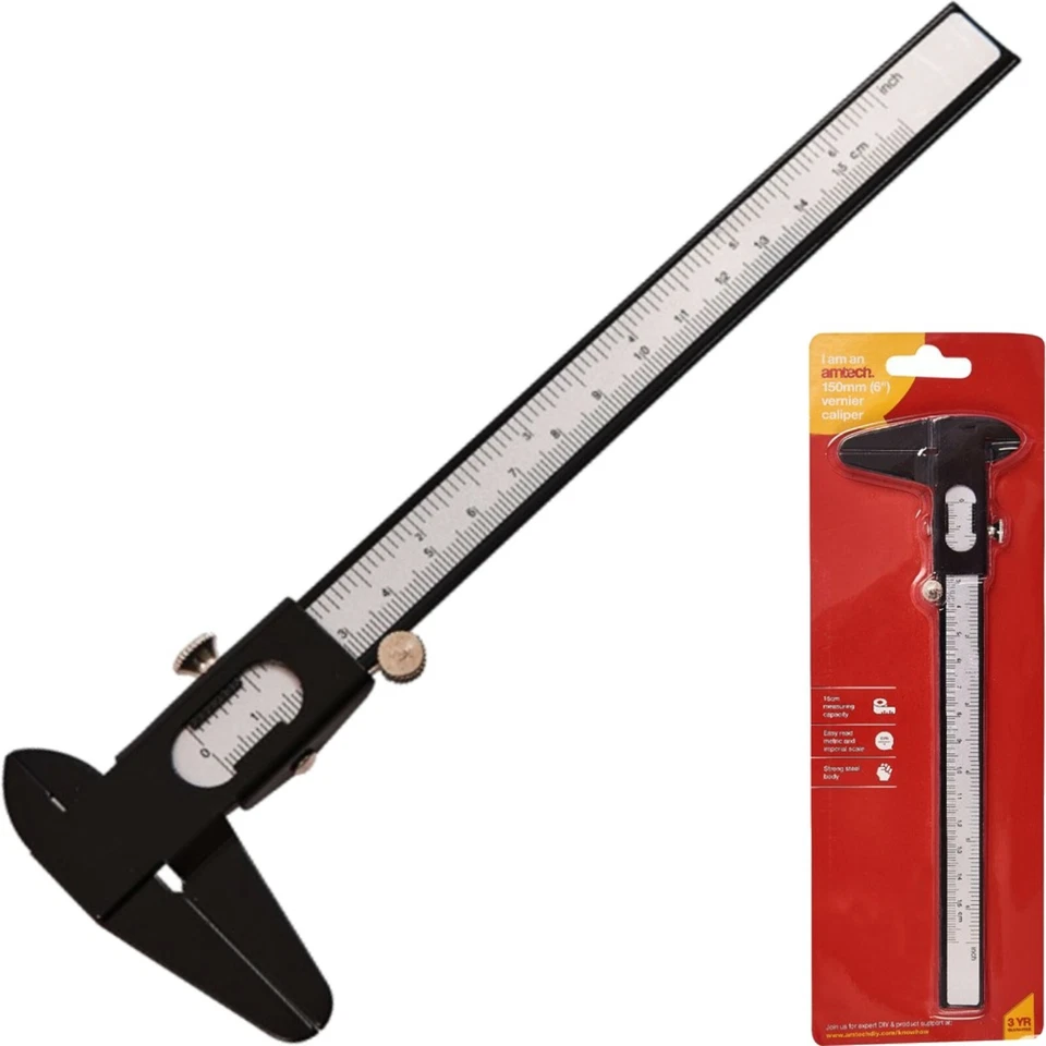 AM-TECH Amtech 6'' 150mm Metal Vernier Caliper Guage Measuring Tool New