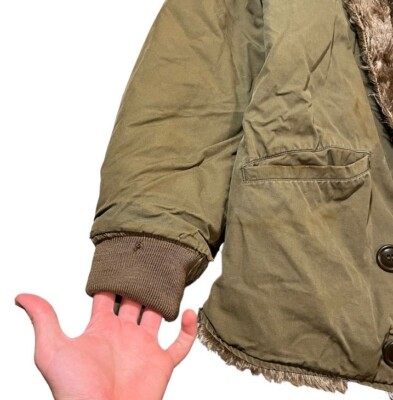 Vintage 1940's M1943 Jacket, Field, Pile, OD Liner World War
