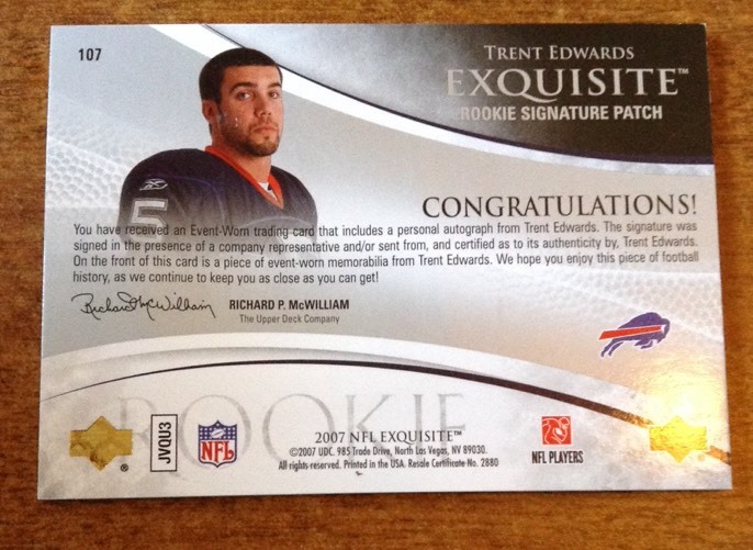 t*u様 EDWARDS 2007 Upper Deck Exquisite Collection - Rookie Signature