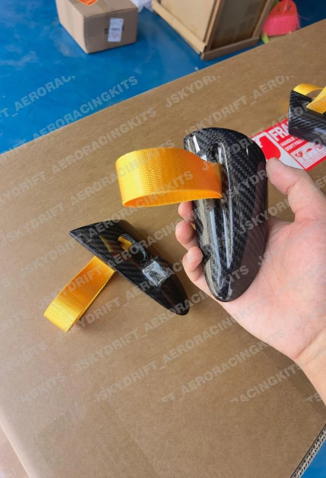 For Porsche 987 Cayman/ Boxster/ 997 Carrera GT3 Carbon Fiber Door Pulls Handle - Image 3 of 4