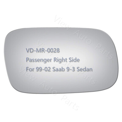 Mirror Glass+Adhesive For 1999 2000 2001 2002 Saab 9-5 95 Passenger Right Side