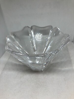 Swedish Crystal Orion Bowl by Lars Hellsten for Orrefors Candy Bowl 20th Century