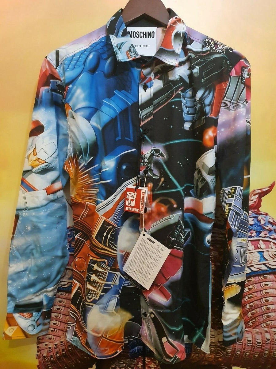 CAMISA MOSCHINO COUTURE Jeremy Scott TRANSFORMERS SHIRT SIZE 39