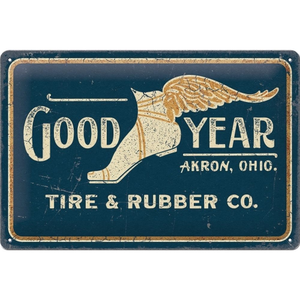 Retro tin sign metal sign vintage 8 x 12 in - Goodyear Wing Foot
