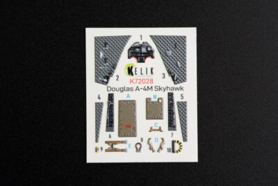 Kelik K72028 1:72 A-4M ''Skyhawk'' interior 3D decals for Fujimi/Hobby 2000 kit