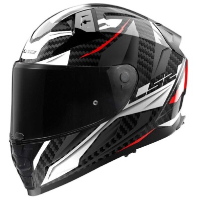 LS2 FF811 VECTOR II CARBON SAVAGE RED HELMET CARBON FULL MOTORCYCLE 22.06 SIZE L