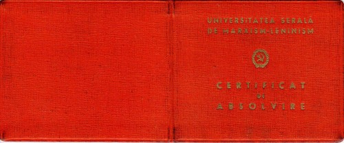 Rumänien, 1963, Vintage ""Marxismus - Leninismus"" Abschlussdiplom - PCR, Bucuresti - Bild 3 von 3