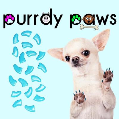 Soft Nail Caps For Dog Claws ( SKY BLUE ) * Purrdy Paws * 6 Sizes up to XXL