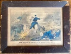 Antique Civil War Color Lithograph Gen. Shields At The Battle of Winchester 1862