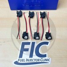 Fic Fuel Injector Clinic Set Of 6 Usc Ev6 Injector Connectors With Pigtails