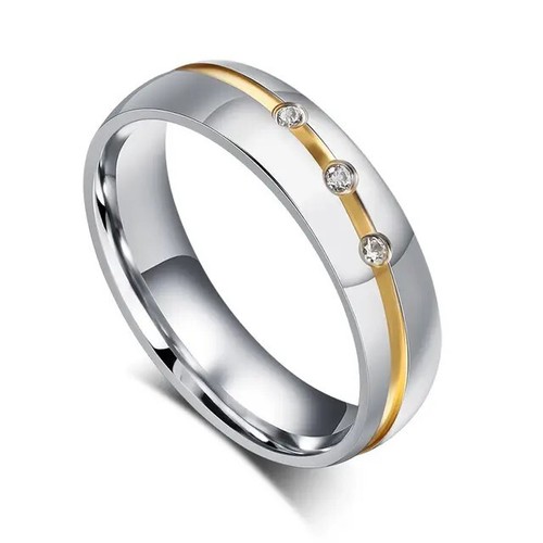 Luxus Ehering Trauring Verlobungsring Edelstahl Titan Partnerring Paar Ringe - Bild 11 von 11
