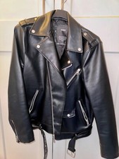 Giubbotto modello chiodo in semi/eco-pelle - Taglia L