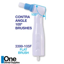 Dental Disposable Prophy Angles - Flat Brushes 100 pcs