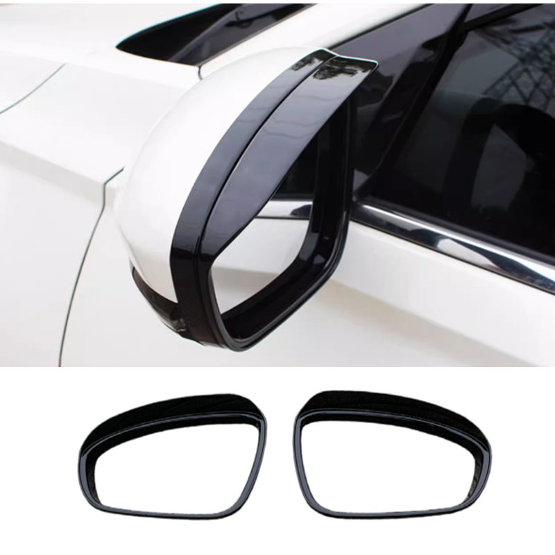 For Nissan Altima 2019-2024 Bright black Rearview Mirror Rain Eyebrow Trim