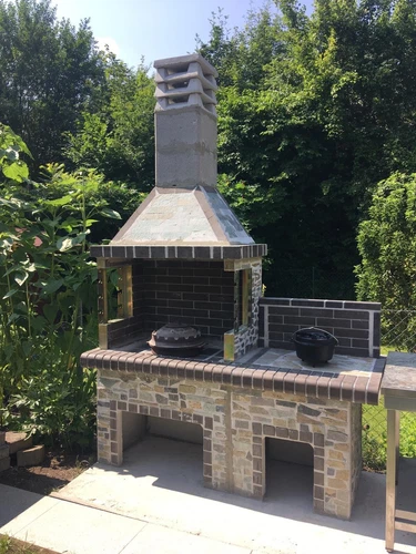 Bildhübscher Steingrill Grillkamin Naturstein  0,90x0.76m auch ohne Verblendung! - Bild 19 von 19