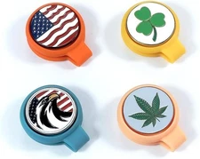 4-Pack Magnetic Golf Ball Markers 4X4X0.75 inches ( 10.5X10.5*2 cm), 4 colors 