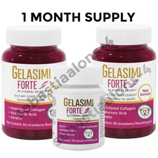 Gelasimi Forte: 120 Gomitas & 30 Capsules - Collagen, Biotin, Keratin, + More