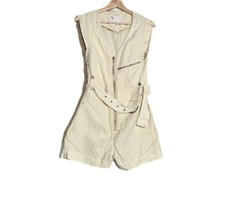 NEW Anthropologie Pilcro Romper Sz XS Tan Utility Zip Belted Cargo NWT 168 Gift